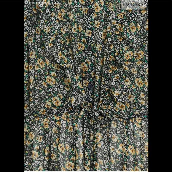 Mango Dress - Embossed Flower Gown - Picture 7 of 7